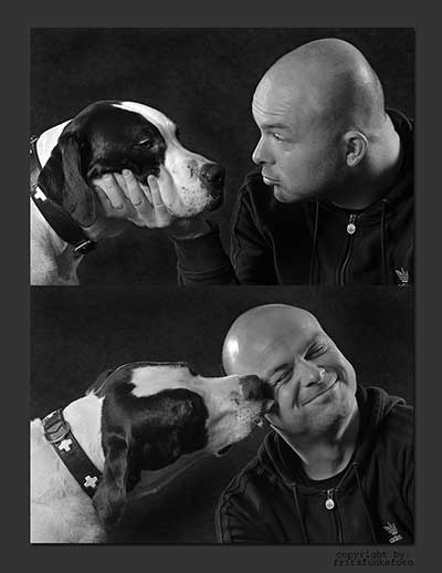 Schmusefotos mit Hund (c) Fritz Funke